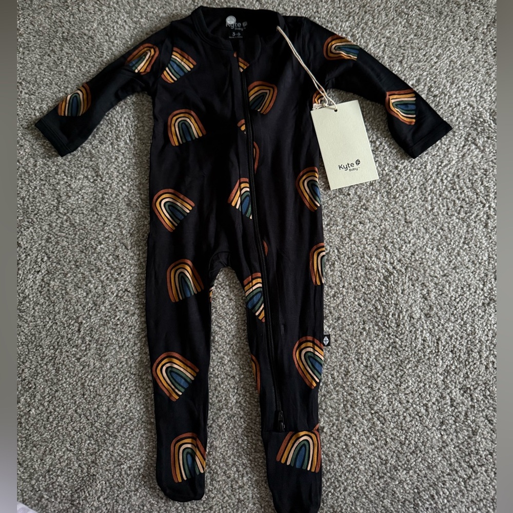 Kyte Baby Footie in Midnight Rainbow
